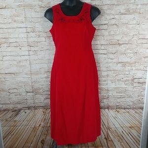 Red Carolina Blues size 12 maxi dress